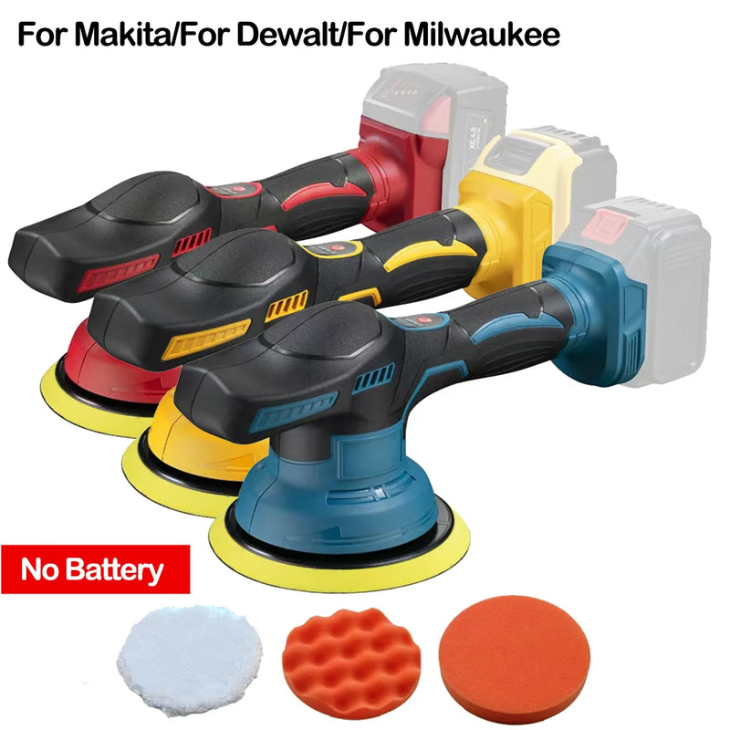 Polidor de carro sem fio com 8 marchas ajustáveis, ferramenta elétrica para enceramento, lixamento, selagem e polimento, compatível com Dewalt/Milwaukee/Makita, bateria de 20 V(NÃO POSSUI BATERIA)