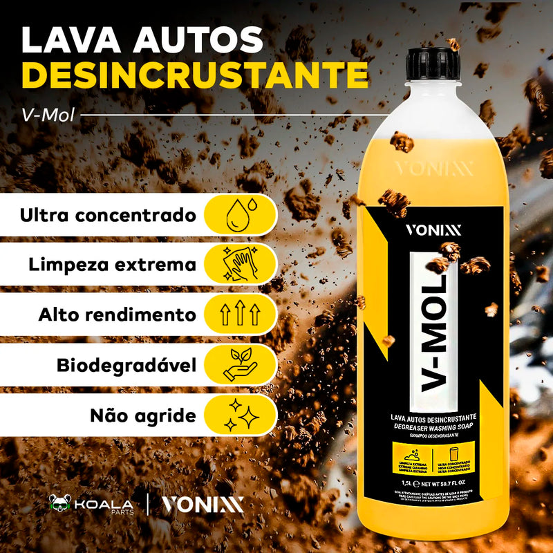 Shampoo Auto Lava Limpeza Pesada Argila Vmol 1,5L Vonixx