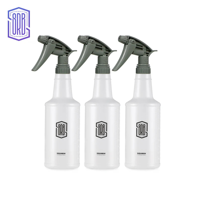 Spray de água ultrafino para carro, garrafa cilíndrica de HDPE, spray resistente a produtos químicos, regador para lavagem automática, garrafa de spray resistente