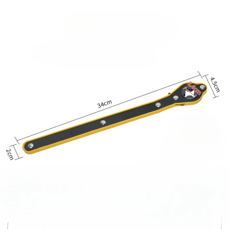 Chave de catraca para macaco de pneu, chave de economia de trabalho para automóveis, chave de braço oscilante