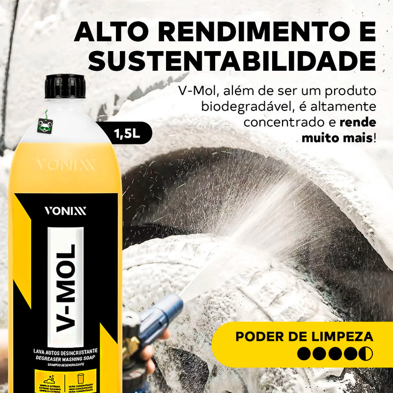 Shampoo Auto Lava Limpeza Pesada Argila Vmol 1,5L Vonixx