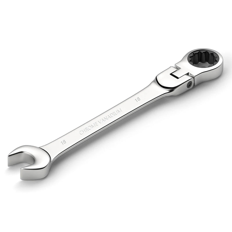 Conjunto de chaves de catraca combinadas, chave de catraca de cabeça flexível métrica de 6 a 23 mm, chave de aço cromo vanádio com bolsa