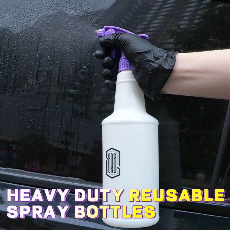 Spray de água ultrafino para carro, garrafa cilíndrica de HDPE, spray resistente a produtos químicos, regador para lavagem automática, garrafa de spray resistente