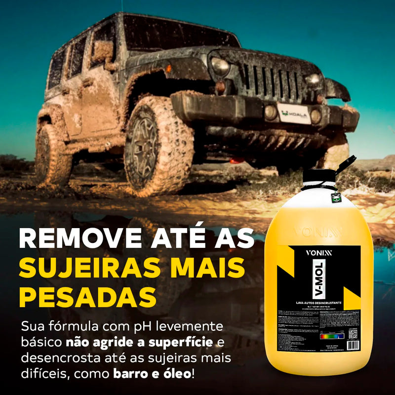 Shampoo Auto Lava Limpeza Pesada Argila Vmol 5L Vonixx