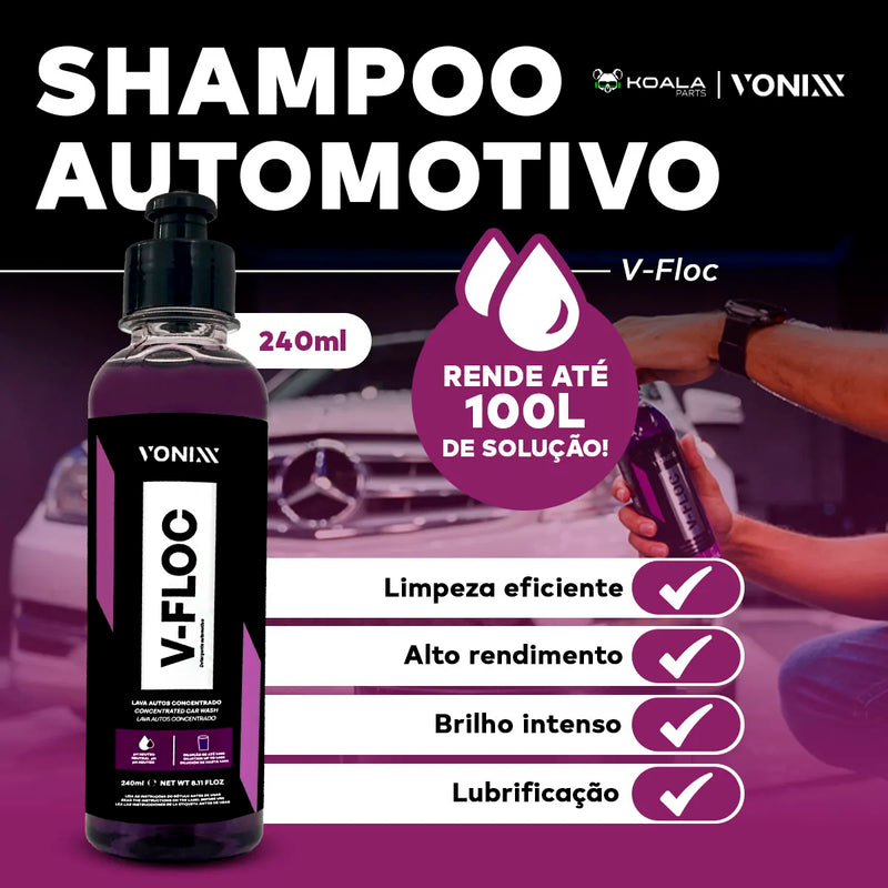 Shampoo Automotivo Neutro Super Concentrado V-floc 240mL Vonixx