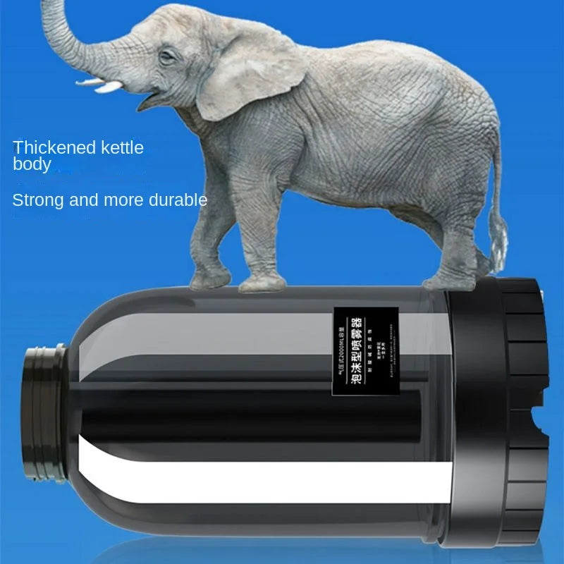 Pulverizador de espuma manual de 2L com 3 tipos de bicos, canhão de espuma pneumático manual, spray de espuma em neve para lavagem de carros, limpeza de janelas de carro
