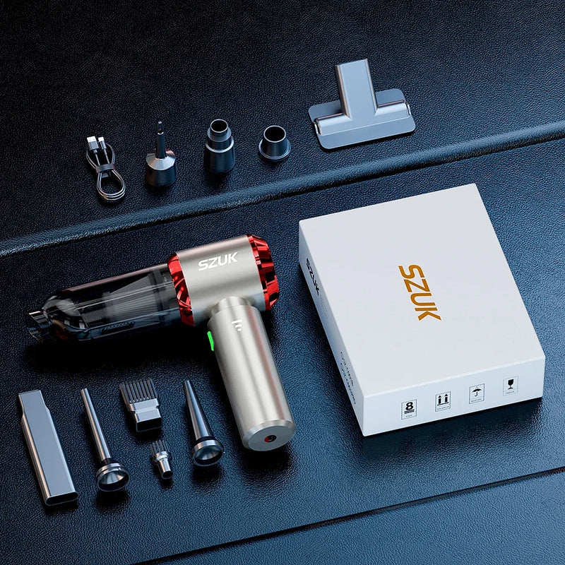 Aspirador de pó portátil para carro SZUK 985000Pa, sem fio, com sucção forte, mini aspirador de pó para carro