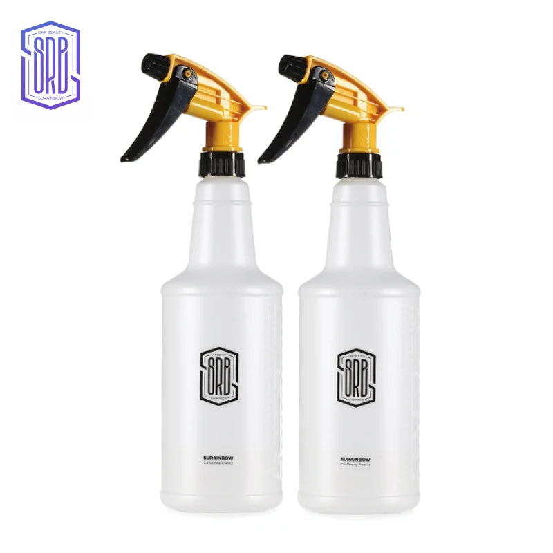 Spray de água ultrafino para carro, garrafa cilíndrica de HDPE, spray resistente a produtos químicos, regador para lavagem automática, garrafa de spray resistente