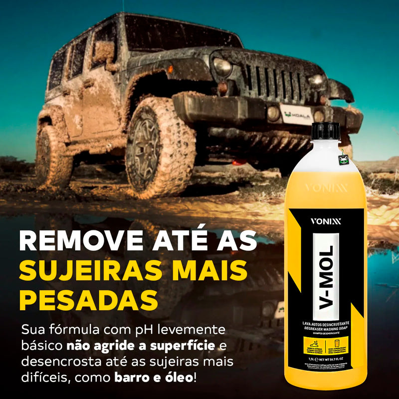 Shampoo Auto Lava Limpeza Pesada Argila Vmol 1,5L Vonixx