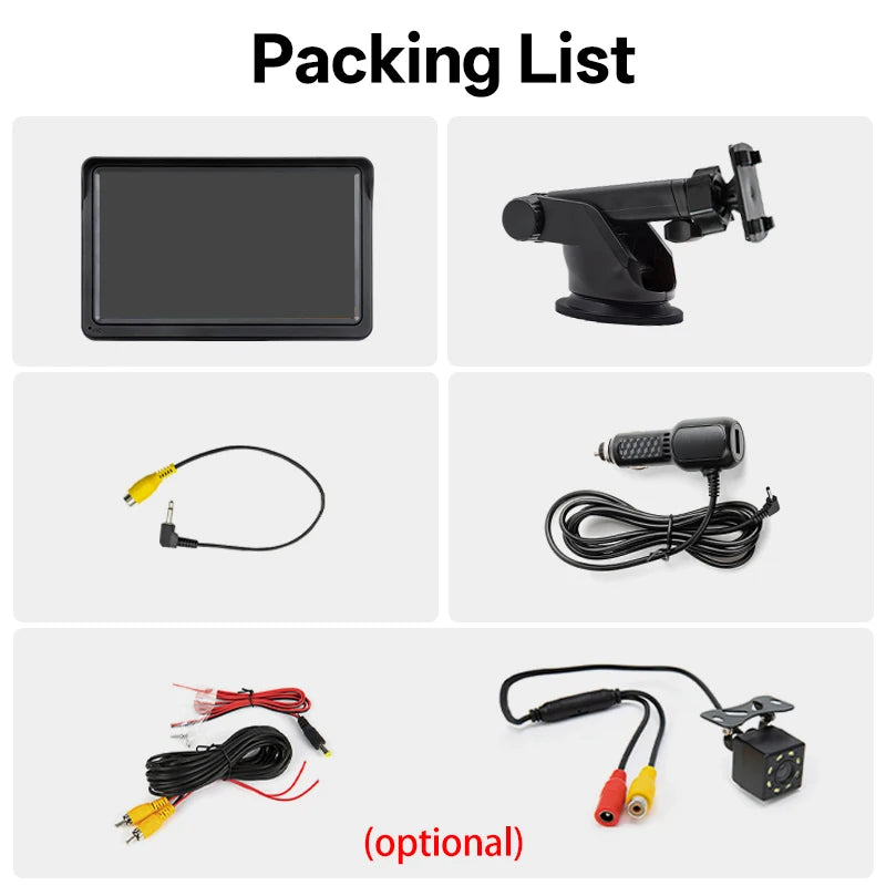 Hippcron Rádio automotivo de 7 polegadas Multimídia Player de vídeo Sem fio Carplay e Android Auto sem fio Portátil Universal Tela sensível ao toque