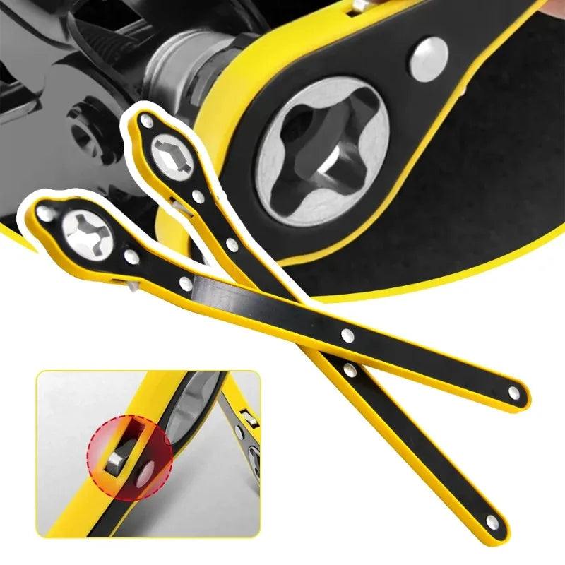 Chave de catraca para macaco de pneu, chave de economia de trabalho para automóveis, chave de braço oscilante