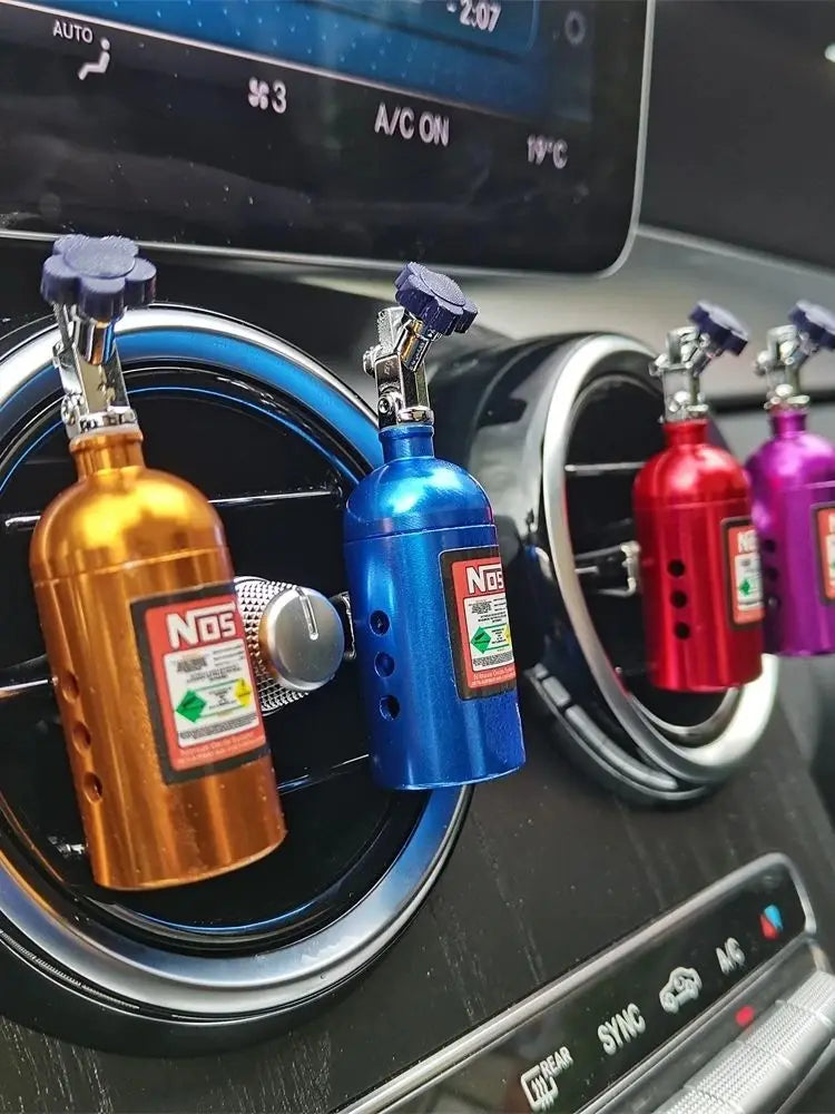 Aromatizador de ar automotivo NOS, garrafa de nitrogênio, saída de ar, aromaterapia, saída de aroma, perfume, fragrâncias, acessórios