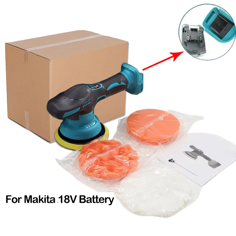 Polidor de carro sem fio com 8 marchas ajustáveis, ferramenta elétrica para enceramento, lixamento, selagem e polimento, compatível com Dewalt/Milwaukee/Makita, bateria de 20 V(NÃO POSSUI BATERIA)