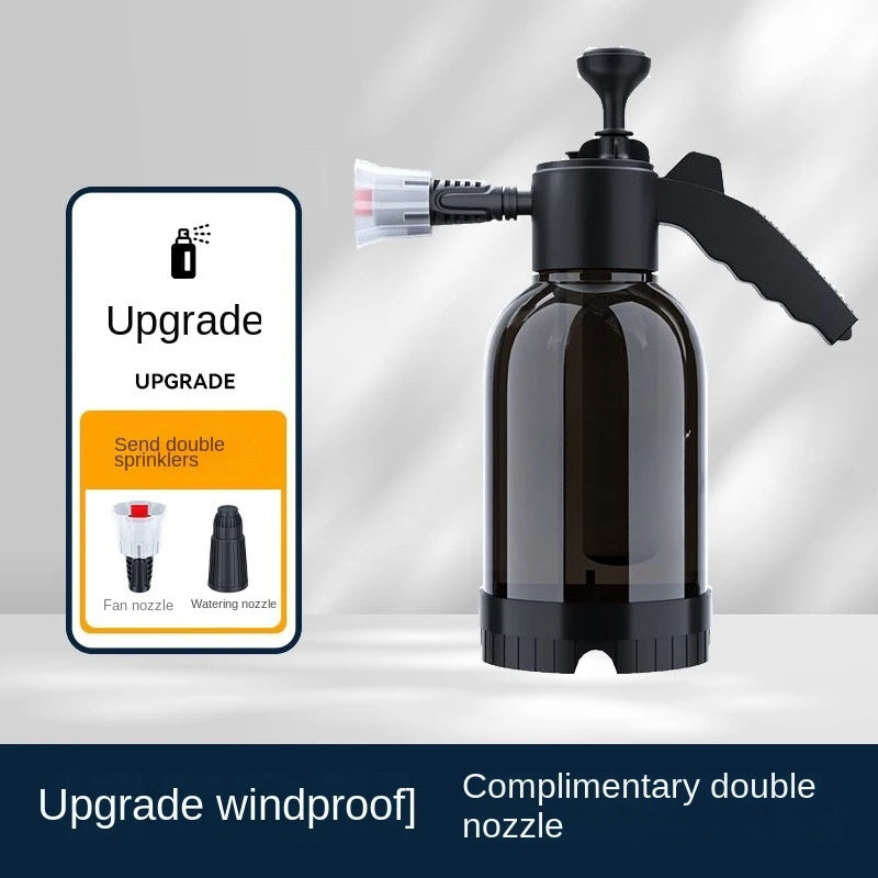 Pulverizador de espuma manual de 2L com 3 tipos de bicos, canhão de espuma pneumático manual, spray de espuma em neve para lavagem de carros, limpeza de janelas de carro