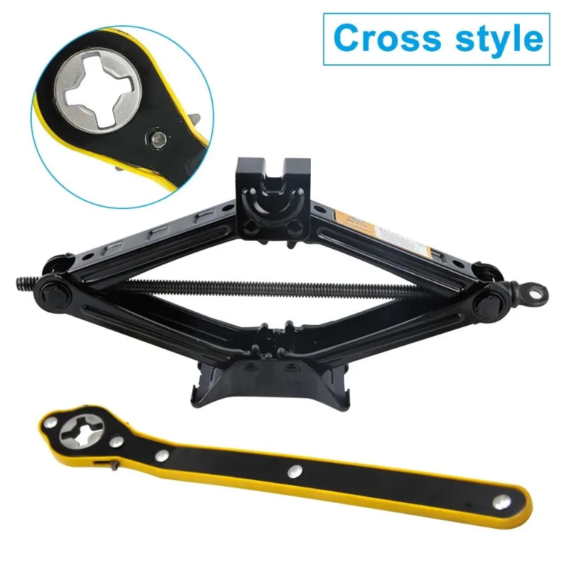 Chave de catraca para macaco de pneu, chave de economia de trabalho para automóveis, chave de braço oscilante