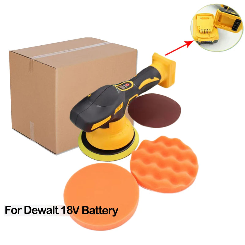 Polidor de carro sem fio com 8 marchas ajustáveis, ferramenta elétrica para enceramento, lixamento, selagem e polimento, compatível com Dewalt/Milwaukee/Makita, bateria de 20 V(NÃO POSSUI BATERIA)