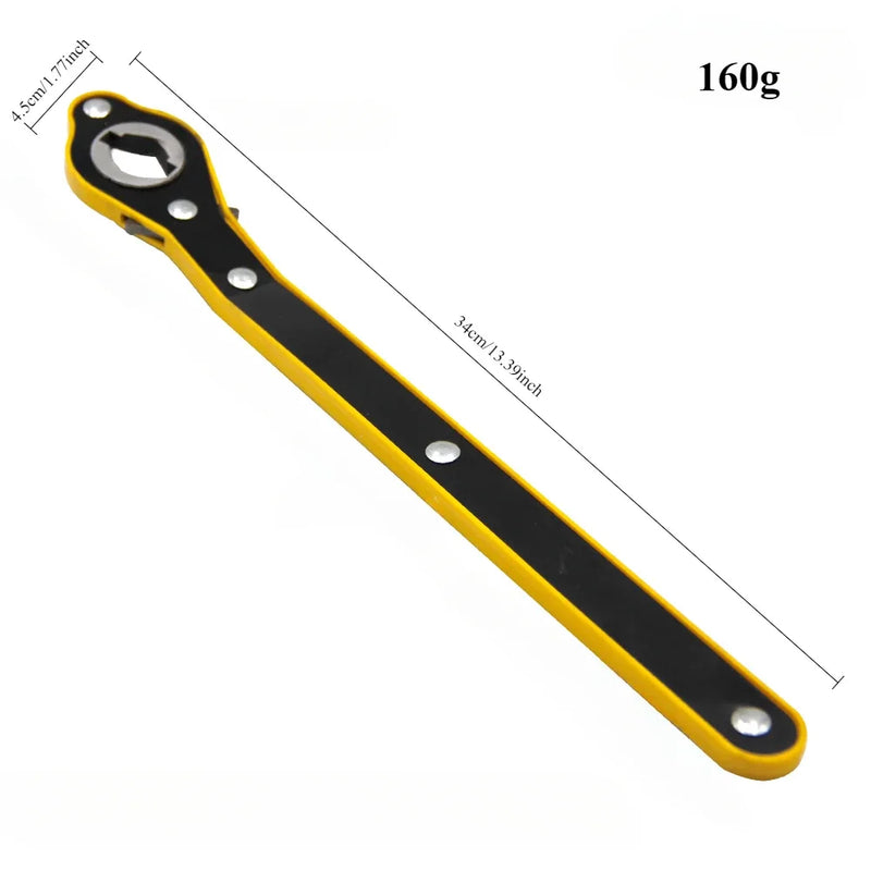 Chave de catraca para macaco de pneu, chave de economia de trabalho para automóveis, chave de braço oscilante
