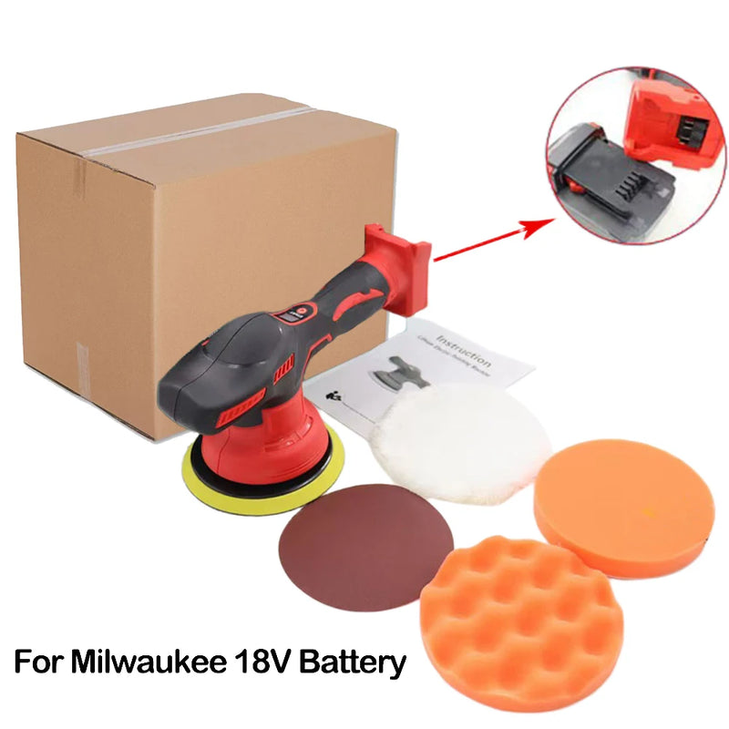Polidor de carro sem fio com 8 marchas ajustáveis, ferramenta elétrica para enceramento, lixamento, selagem e polimento, compatível com Dewalt/Milwaukee/Makita, bateria de 20 V(NÃO POSSUI BATERIA)