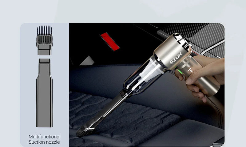 Aspirador de pó portátil para carro SZUK 985000Pa, sem fio, com sucção forte, mini aspirador de pó para carro