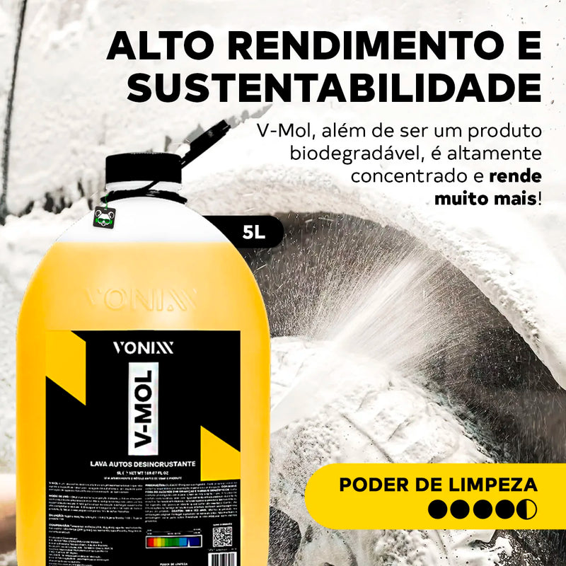 Shampoo Auto Lava Limpeza Pesada Argila Vmol 5L Vonixx